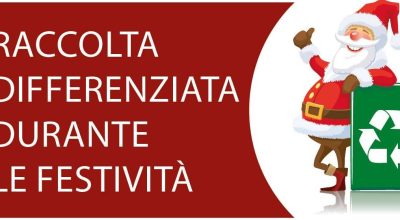 Avviso per modifica programmazione raccolta differenziata per I giorni 25 – 26 – 27 dicembre 2023